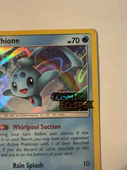 Phione SM220 Prerelease Promo SM Cosmic Eclipse Holo Rare Stamped Pokemon Card - Image 3