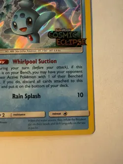 Phione SM220 Prerelease Promo SM Cosmic Eclipse Holo Rare Stamped Pokemon Card - Image 4