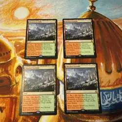 Wooded Foothills Khans of Tarkir Regular Playset Heavy Played Playset - Image 1
