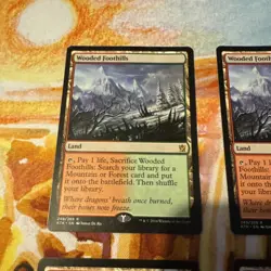 Wooded Foothills Khans of Tarkir Regular Playset Heavy Played Playset - Image 2