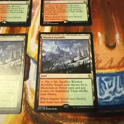 Wooded Foothills Khans of Tarkir Regular Playset Heavy Played Playset - Image 4