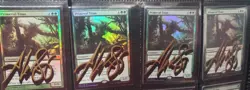 MTG 4 X FOIL PRIMEVAL TITAN SHADOW SIGNED BY ARTIST - Image 1