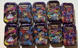 Pokemon TCG Mega Evolution MEGA HEROES MINI TIN DISPLAY Tins Sealed - Image 3