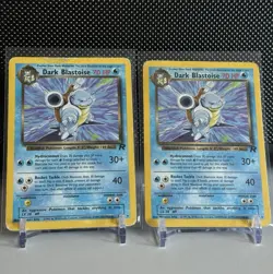 (2) Dark Blastoise 20/82 Non Holo Team Rocket Set Rare Pokemon Card Hp/dmg - Image 1