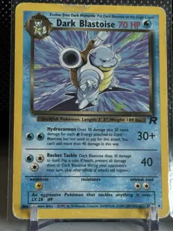 (2) Dark Blastoise 20/82 Non Holo Team Rocket Set Rare Pokemon Card Hp/dmg - Image 2