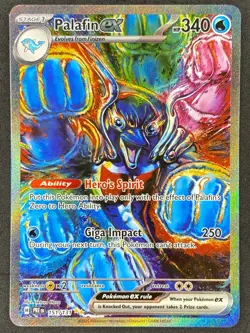 Pokemon Palafin ex Illustration Rare 151/131 PRE Prismatic Evolutions NM - Image 1