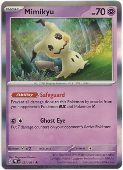 Mimikyu - 037/091 - NM - Rare Holo - SV: Paldean Fates - Pokemon TCG - Image 1