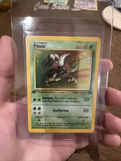 1999 Pokemon TCG Pinsir Jungle 1st Edition Holo Rare 9/64 Collectible Vintage - Image 1