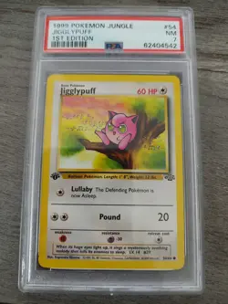 1999 Pokemon Jungle Jigglypuff 1st Edition Psa 7 - Image 1