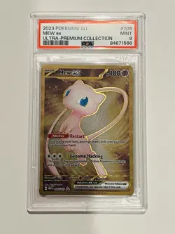 Pokemon SV 151 Ultra Premium Collection - Mew ex Gold Metal Promo #205/165 PSA 9 - Image 1