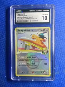Pokemon Dragonite FB #56 Cross Holo Pokemon League Supreme Victors 2009 - CGC 10 - Image 1