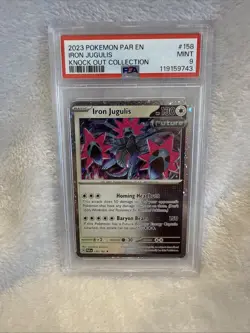 Pokemon Iron Jugulis #158 Cosmos Holo Knock Out Collection Exclusive PSA 9 - Image 3