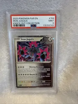 Pokemon Iron Jugulis #158 Cosmos Holo Knock Out Collection Exclusive PSA 9 - Image 5