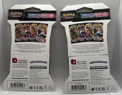 Pokemon TCG Sword And Shield Base Set Booster Pack Lot Of 2 Factory Sealed - Image 2