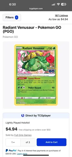 Pokemon Radiant Charizard, Blastoise, Venusaur- Pokemon GO (PGO) - Image 5