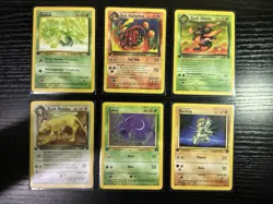 1st Ed Pokemon Rocket Set Lot Of 6- Dark Charmeleon, Persian, Gloom - WOTC - Image 1