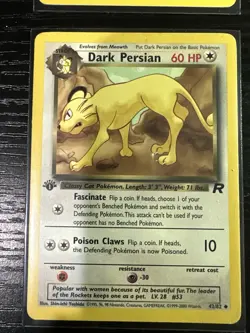 1st Ed Pokemon Rocket Set Lot Of 6- Dark Charmeleon, Persian, Gloom - WOTC - Image 5
