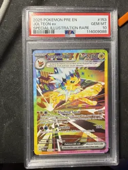 2025 Pokemon Pre En Jolteon Ex Special Illustration Rare PSA 10 Gem Mint #153 - Image 1