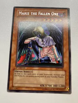 Yu-Gi-Oh! MARIE THE FALLEN ONE Rare 1st Edition LON-046 HP - Image 1