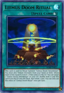 Litmus Doom Ritual - BLRR-EN014 - Ultra Rare - 1st Edition - Lightly Played - Image 1