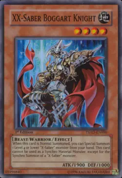 Yugioh! LP XX-Saber Boggart Knight - TSHD-EN000 - Super Rare - 1st Edition Light - Image 1