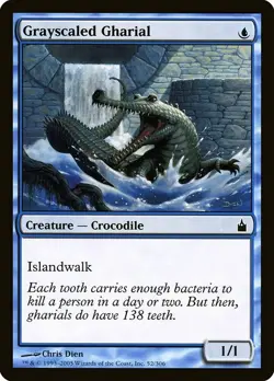 (1x) GRAYSCALED GHARIAL - Ravnica: City of Guilds - MTG Magic the Gathering Card - Image 1