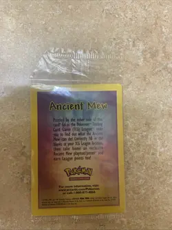 New Sealed Ancient Mew Pokemon TCG 2000 Movie Promo Holo Foil Card WOTC - Image 1