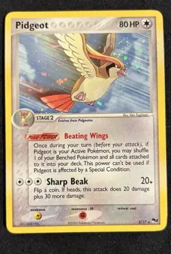 Pokemon Pidgeot TCG Holo Card 2/17 Pop Series 2 Swirl 2005 LP Condition - Image 1