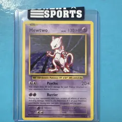 2016 POKEMON Mewtwo 51/108 Cracked Ice Holo Pokemon Evolutions Card MINT - Image 1