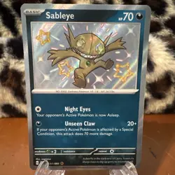 Sableye 184/091 Paldean Fates Baby Shiny Rare Holo Card Pokemon TCG NM/M - Image 1