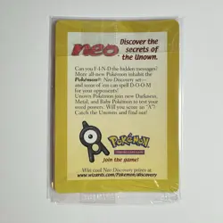 SEALED New Entei 34 Black Star Movie Promo Reverse Holo Neo Pokemon Card - Image 1