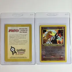 SEALED New Entei 34 Black Star Movie Promo Reverse Holo Neo Pokemon Card - Image 3