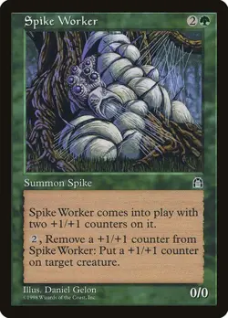 Spike Worker NM/M Stronghold Green Creature Mtg Magic English Regular - Image 1