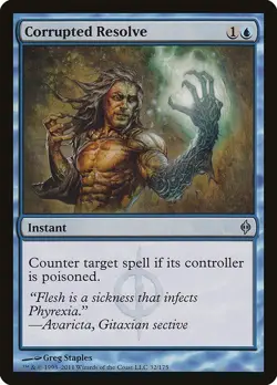 Corrupted Resolve 1x MtG New Phyrexia SP/NM - Image 1