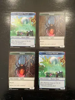 Illusion Villain 0002 Spider 0003 Token X4X NM/M Spider- Man SPM Magic MTG - Image 1