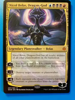 MTG 1x Nicol Bolas, Dragon-God # 207 War of the Spark Magic the Gathering x1 NM - Image 1