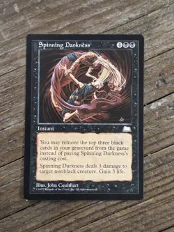 MTG Spinning Darkness Magic Weatherlight 1997 Black Nrmt - Image 1