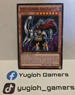 YUGIOH D/D/D SUPREME KING KAISER COMMON LIGHT PLAYED SDPD 1ST EDITION - Image 1