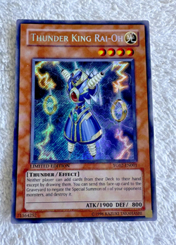 Yugioh Thunder King Rai-Oh YG02-EN001 Secret Rare NM Limited Edition Manga Promo - Image 1