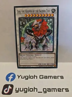 YUGIOH LEO THE KEEPER OF THE SACRED TREE LEHD 1ST EDITION COMMON LIGHT PLAYED - Image 1