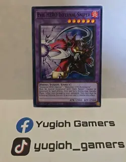 YUGIOH EVIL HERO INFERNAL SNIPER LDS3 1ST EDITION COMMON - Image 1