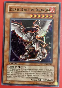 Yugioh Horus the Black Flame Dragon LV6 SOD-EN007-1 Edition - Image 1