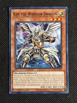 3x YuGiOh! - Ken the Warrior Dragon AGOV-EN081 Common 1st Edition Near Mint - Image 2