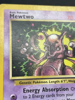Pokemon trading card, vintage, Mewtwo Psyburn No: 14, black star promo - Image 4