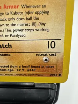 Pokemon TCG Kabuto Fossil 1st Edition Common Card 50/62 Regular NM - Image 5