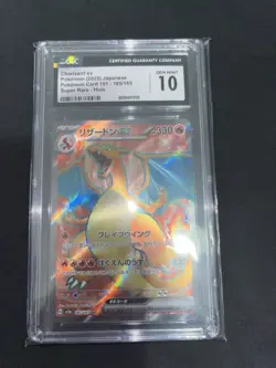 Pokemon CGC 10 Charizard ex 185/165 Sv2a: Pokemon Card 151 Holo (Japanese) - Image 1