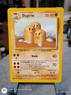 Pokemon Card: Dugtrio 19/102 Base Set Rare LP EX Condition - Image 1