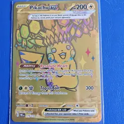 Pokemon Pikachu EX Prismatic Evolutions Holo Card 179/131 SV Rare - Image 1