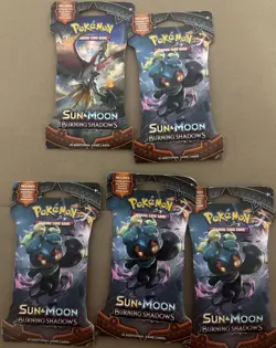Pokemon TCG sun moon trading cards LOT of 6 pkgs - Image 1