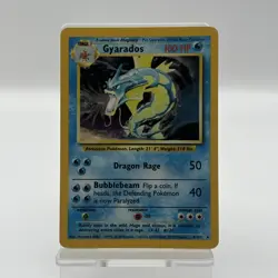 Pokemon Gyarados TCG Holo Card 6/102 Base Set WOTC LP - Image 1
